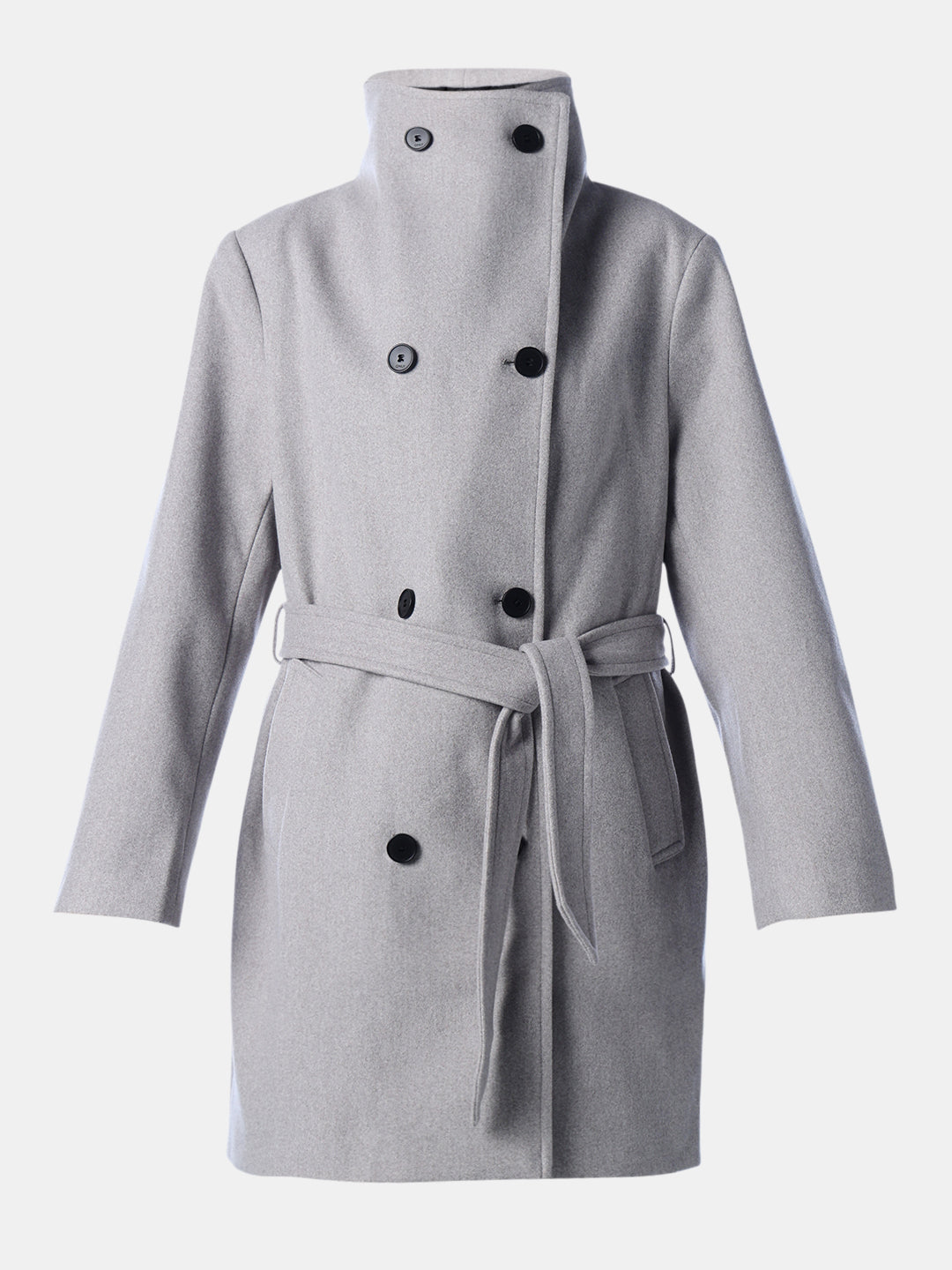 Grey Belted Coat