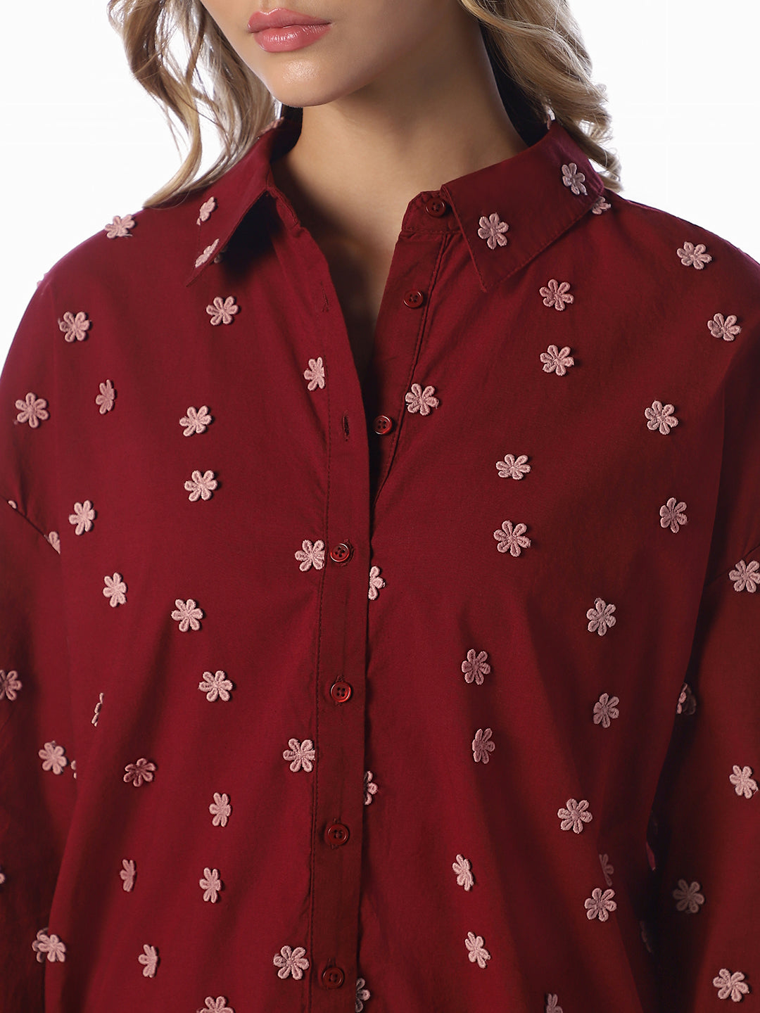 Floral Embroidered Shirt