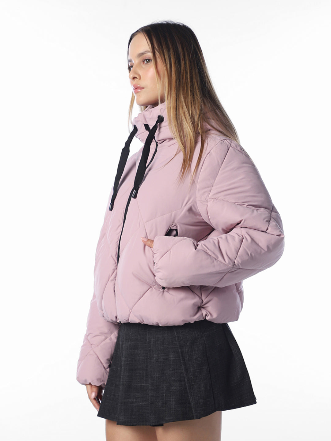 Lilac Hooded Puffer Jacket