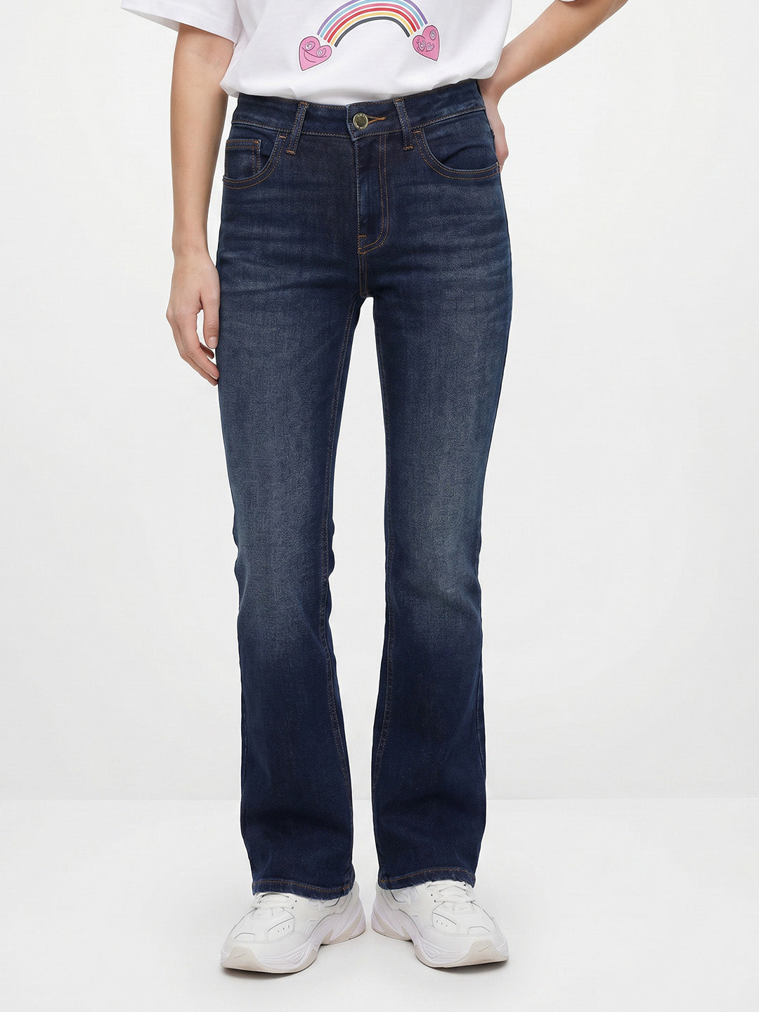 Dark Blue Flared Jeans