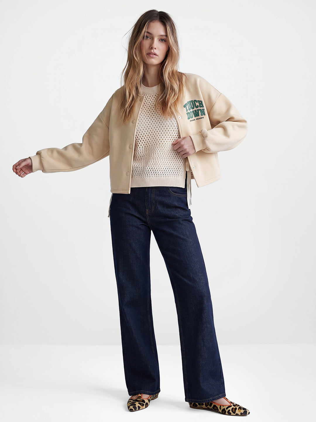 Dark Blue Wide Leg Jeans