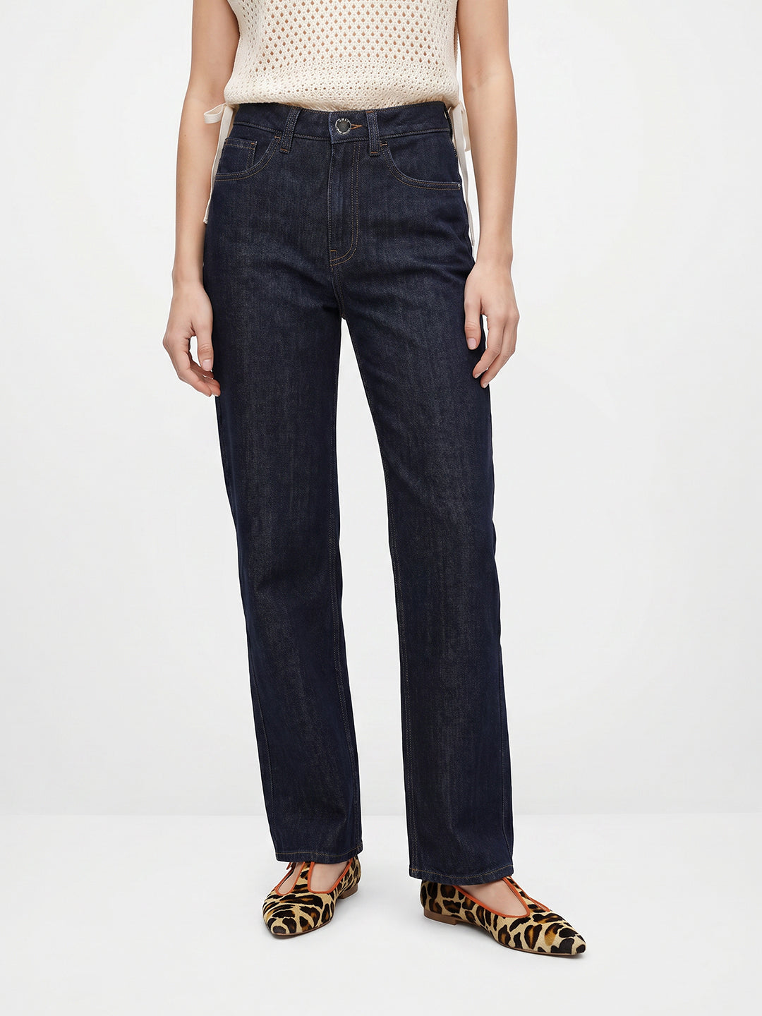 Dark Blue Wide Leg Jeans