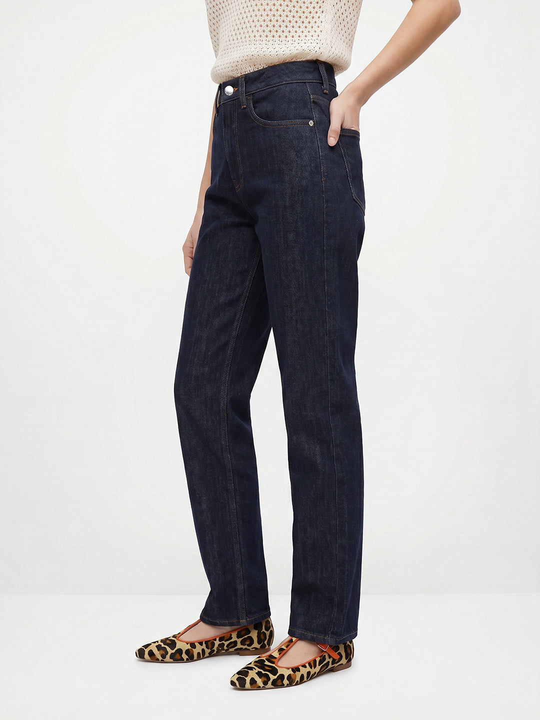 Dark Blue Wide Leg Jeans