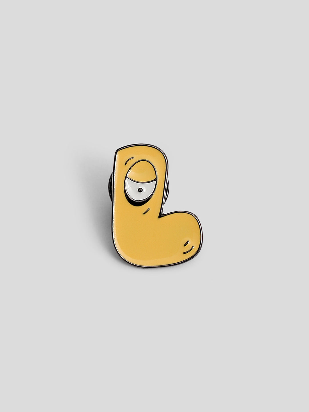 Yellow Quirky Alphabet Badge