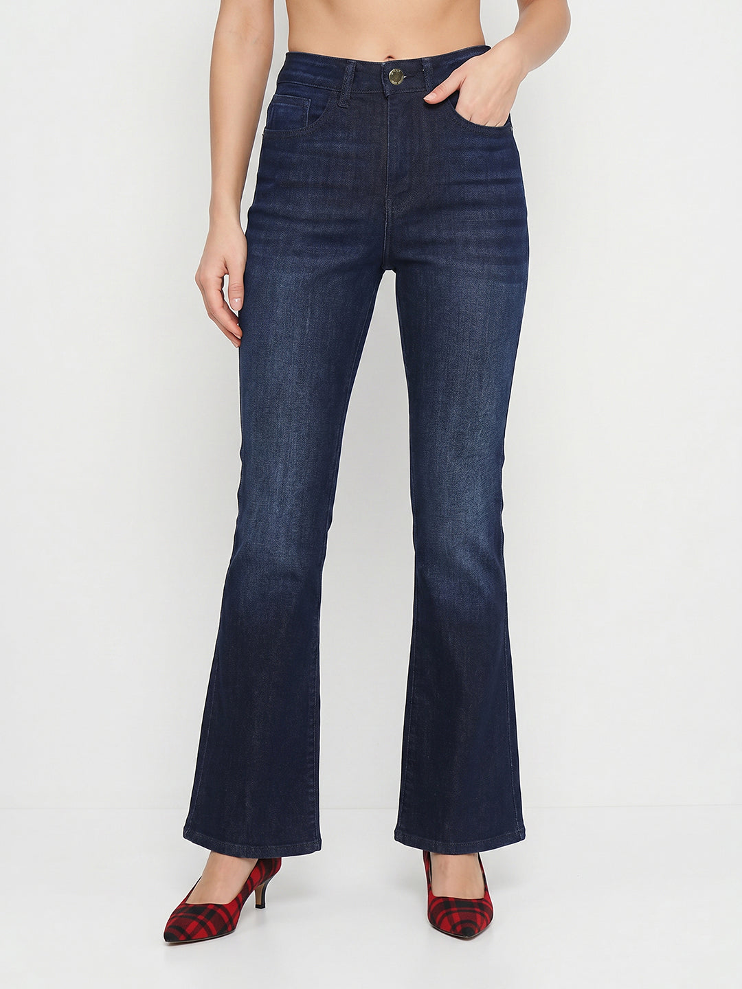 Dark Blue Paola Flared Jeans