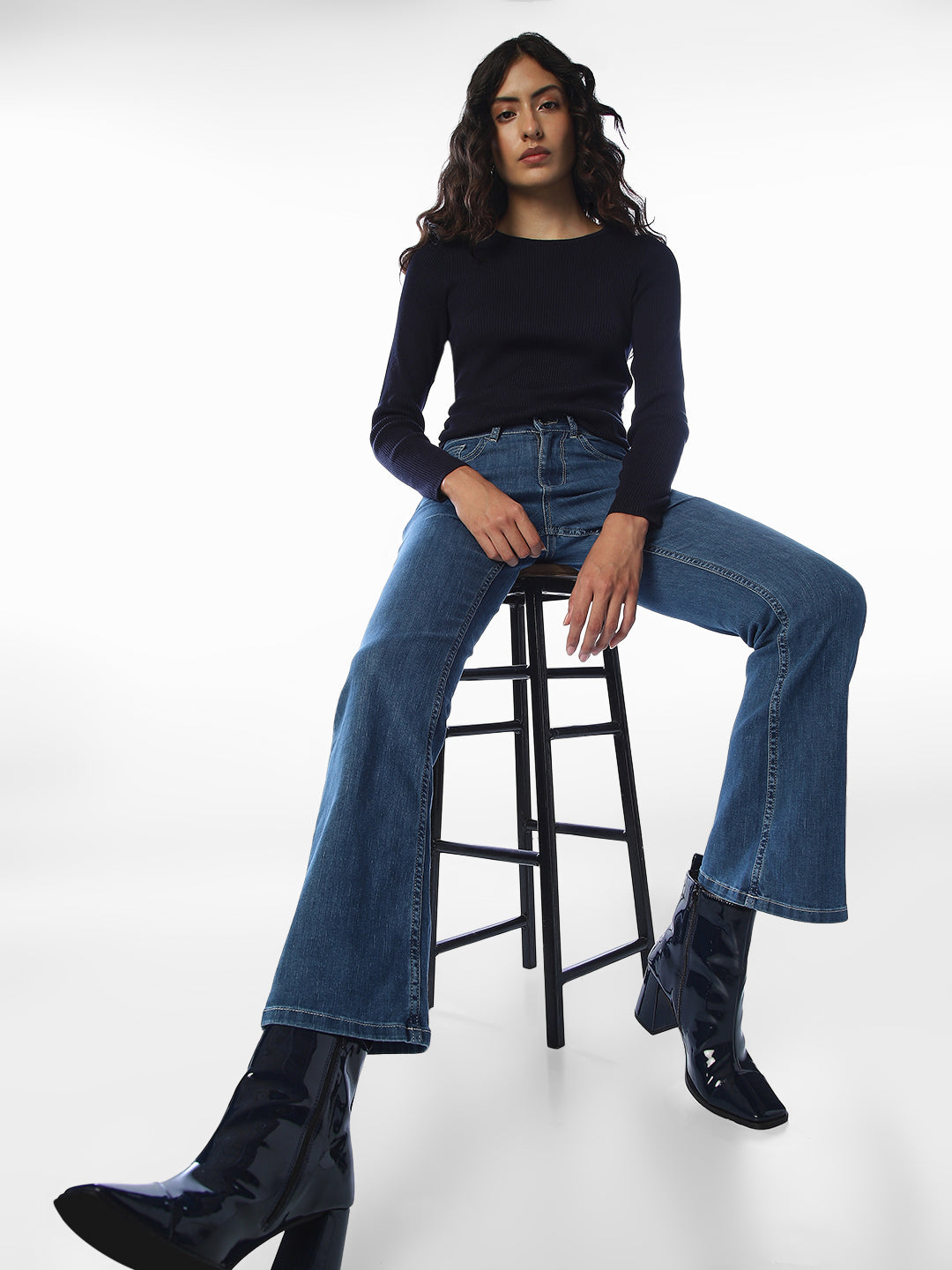 Blue Flared Jeans