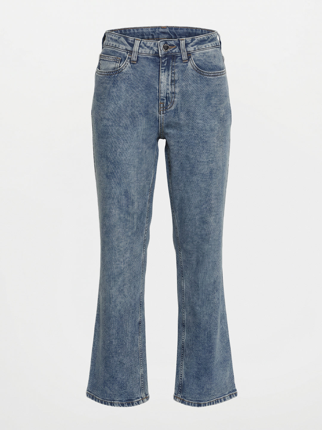 Blue Washed Straight Fit Jeans
