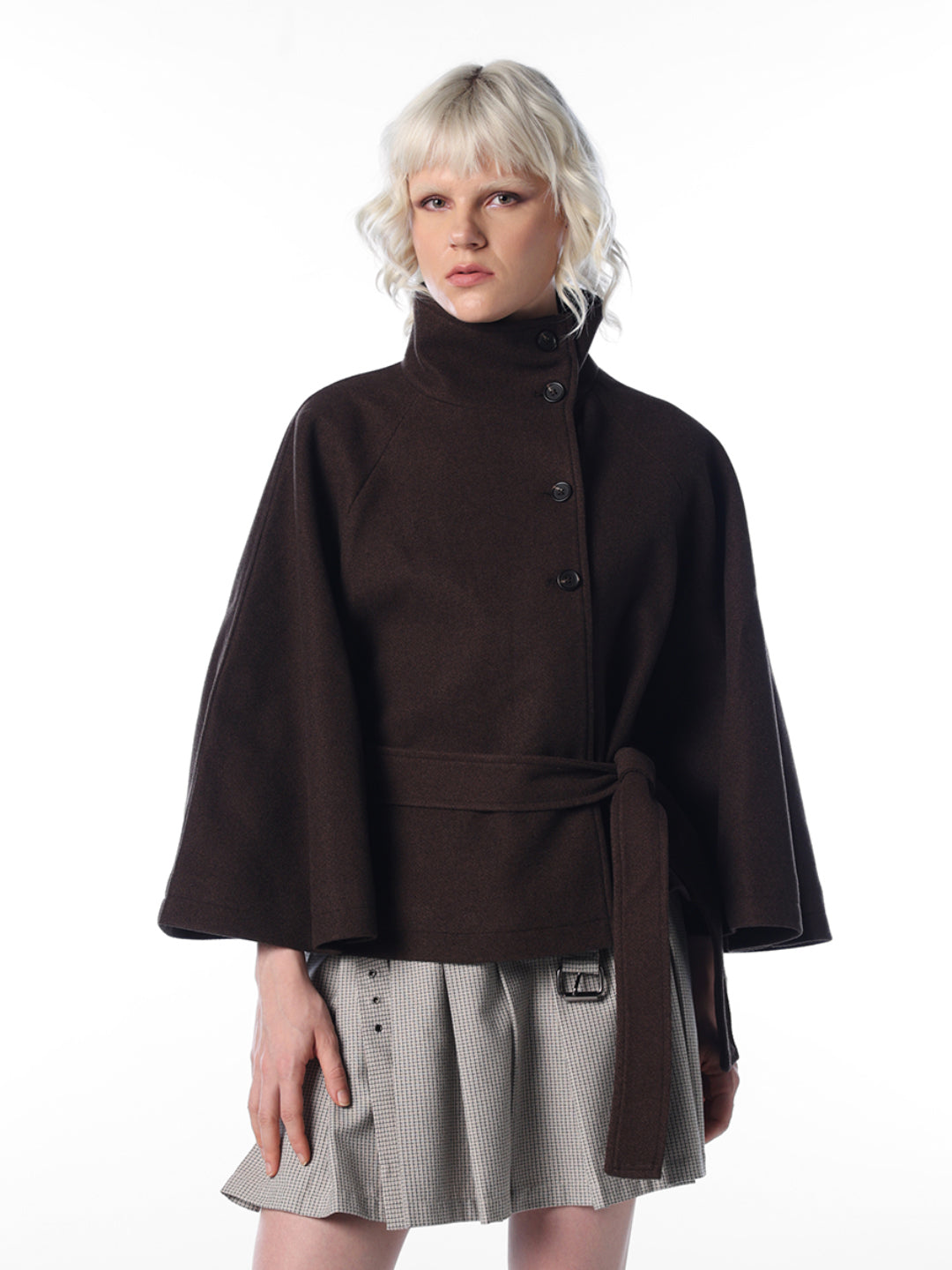 Chocolate Brown Cape Jacket