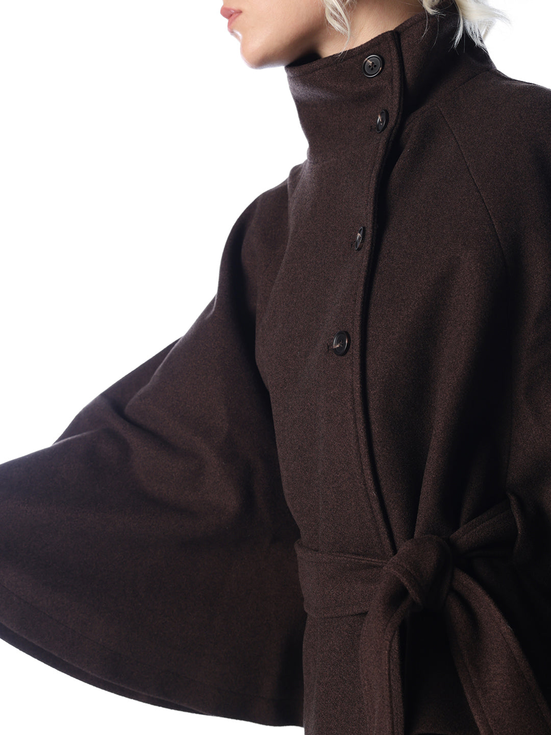 Chocolate Brown Cape Jacket