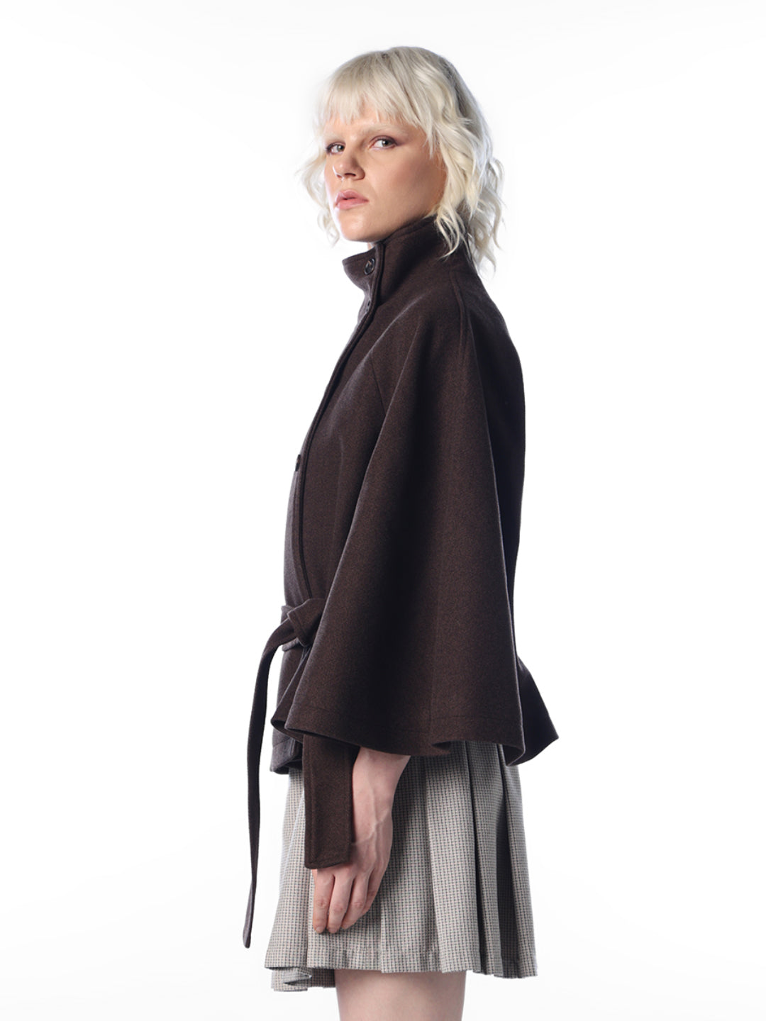 Chocolate Brown Cape Jacket