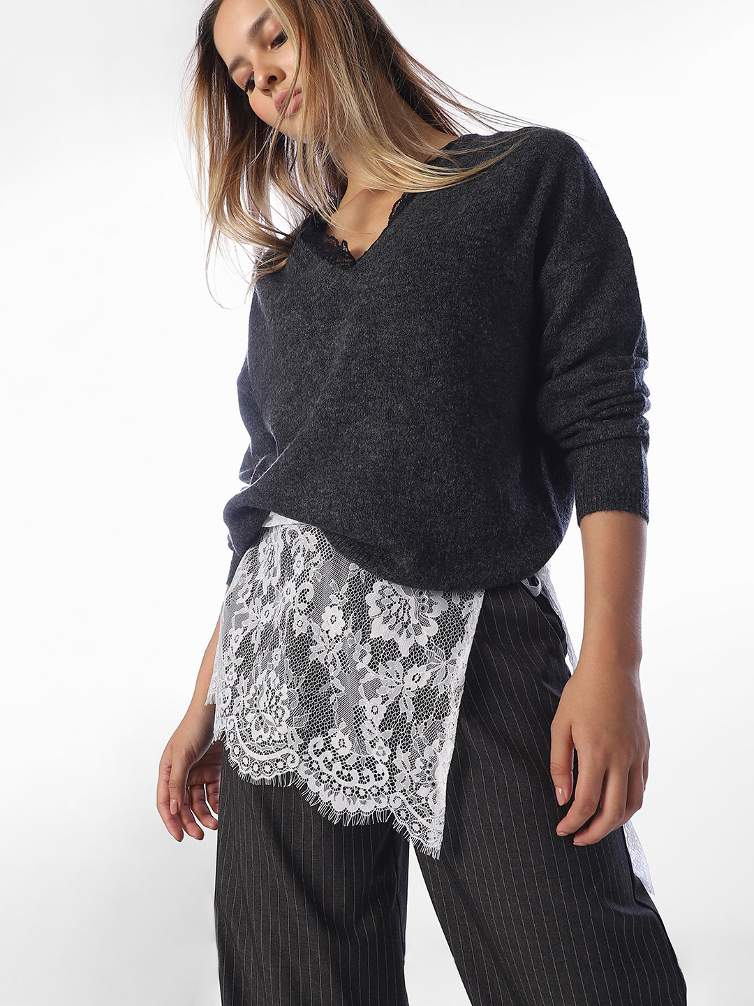 White Lace Wrap Scarf