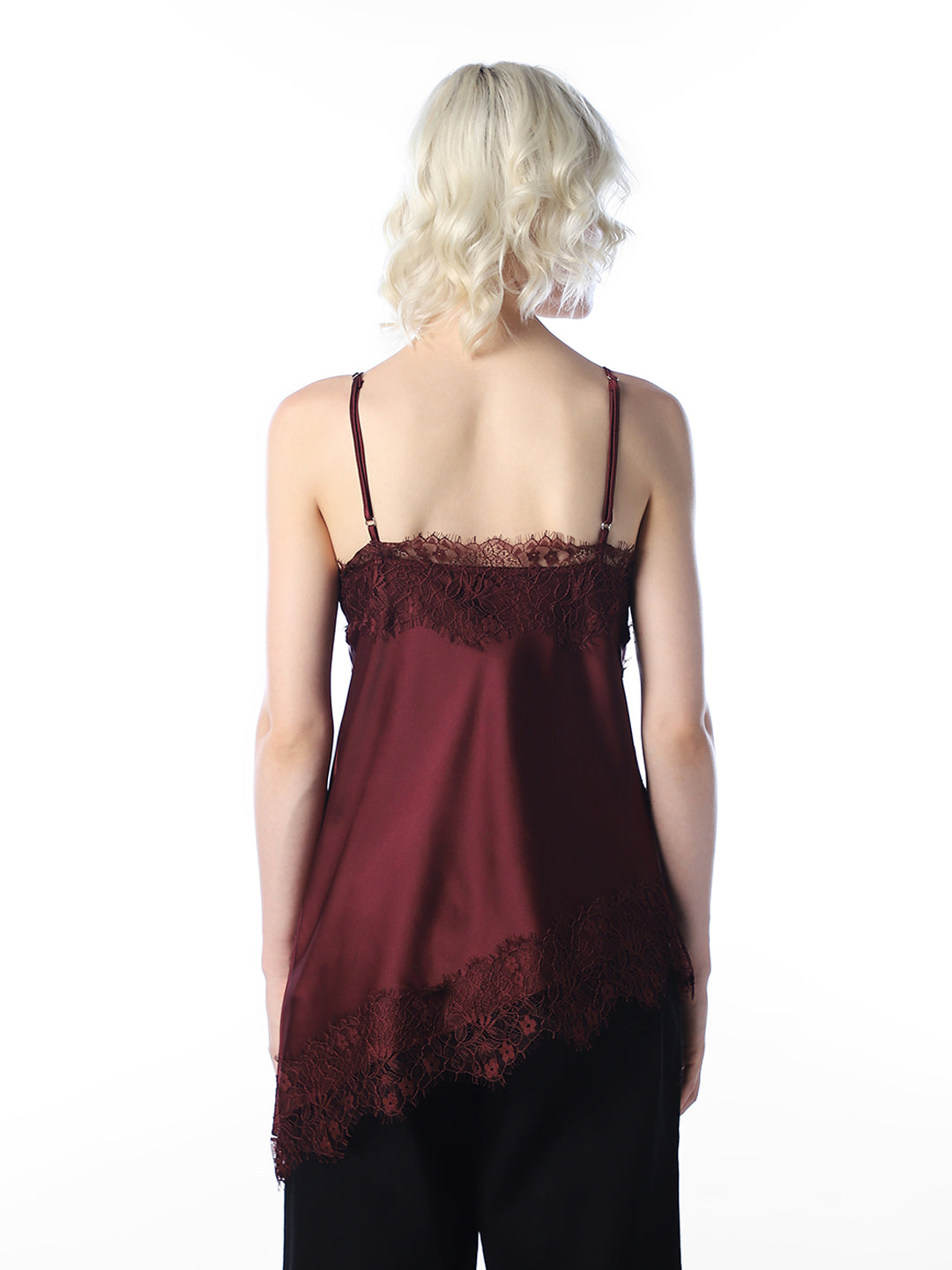 Satin Strappy Lace Top