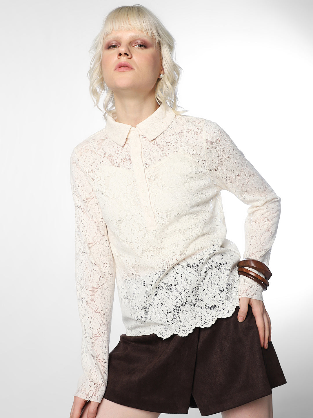 White Lace Polo