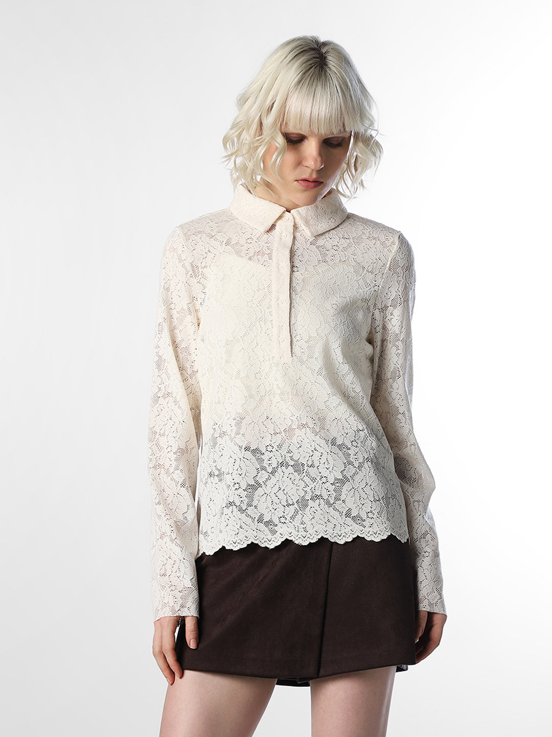 White Lace Polo