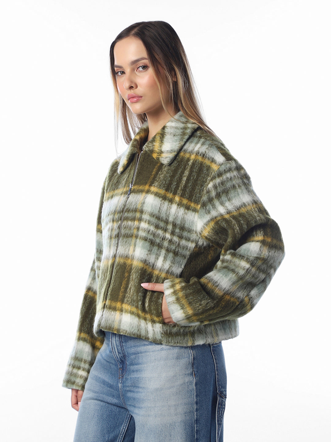 Green Check Casual Jacket