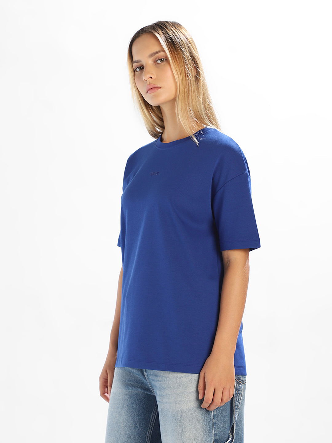 Blue Crew Neck T-shirt