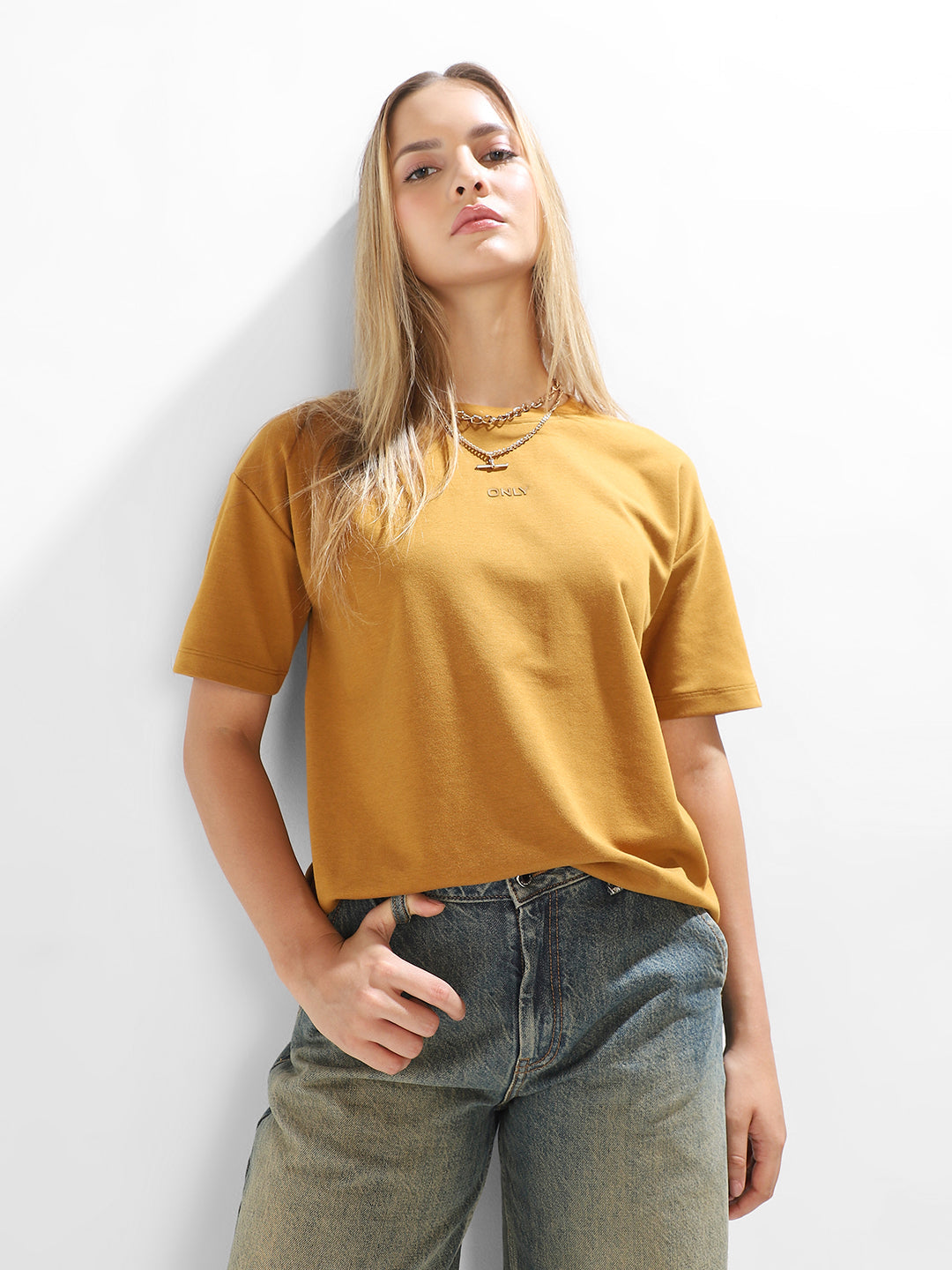 Mustard Crew Neck T-shirt