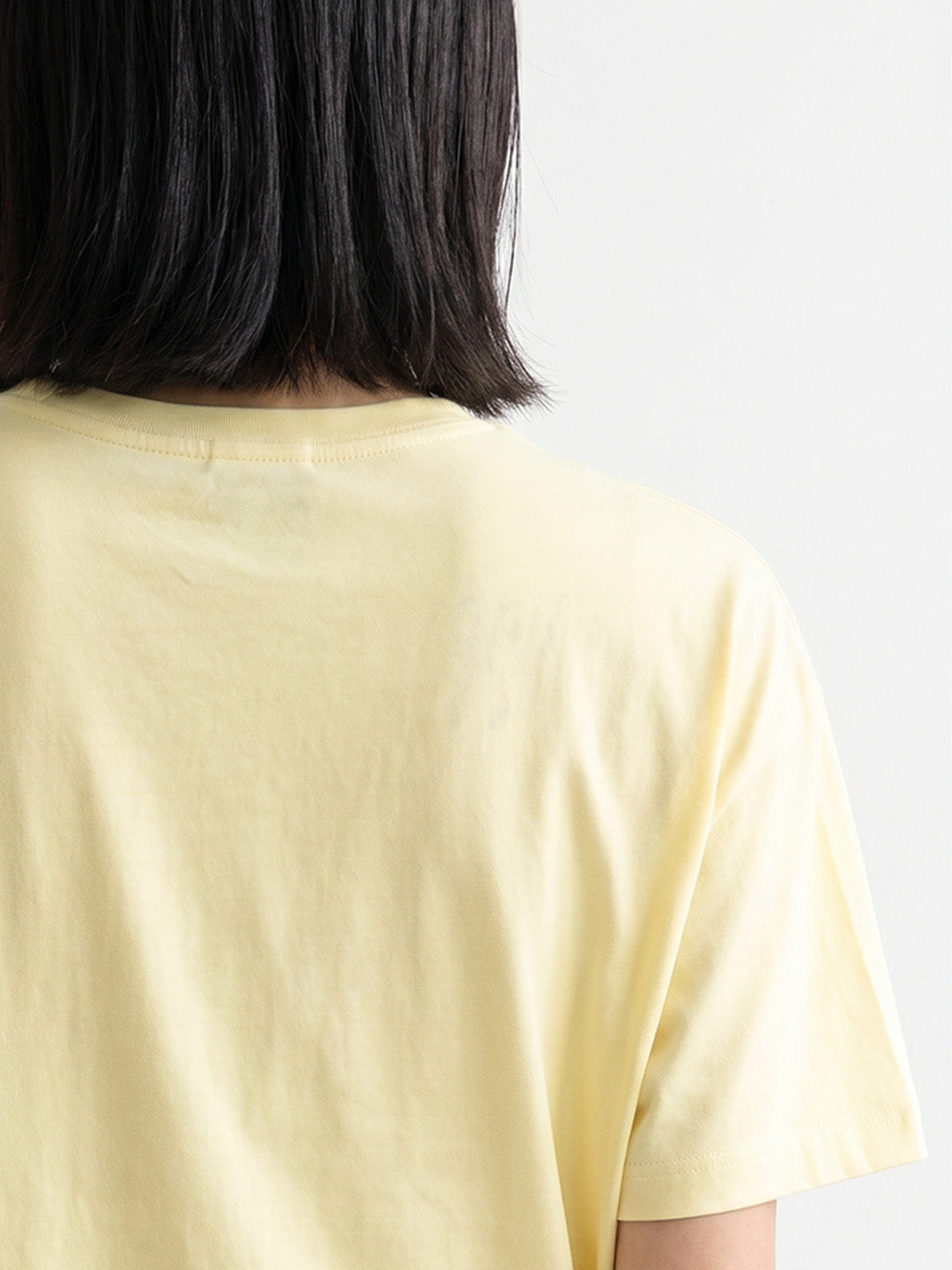 Yellow Printed Cotton T-shirt
