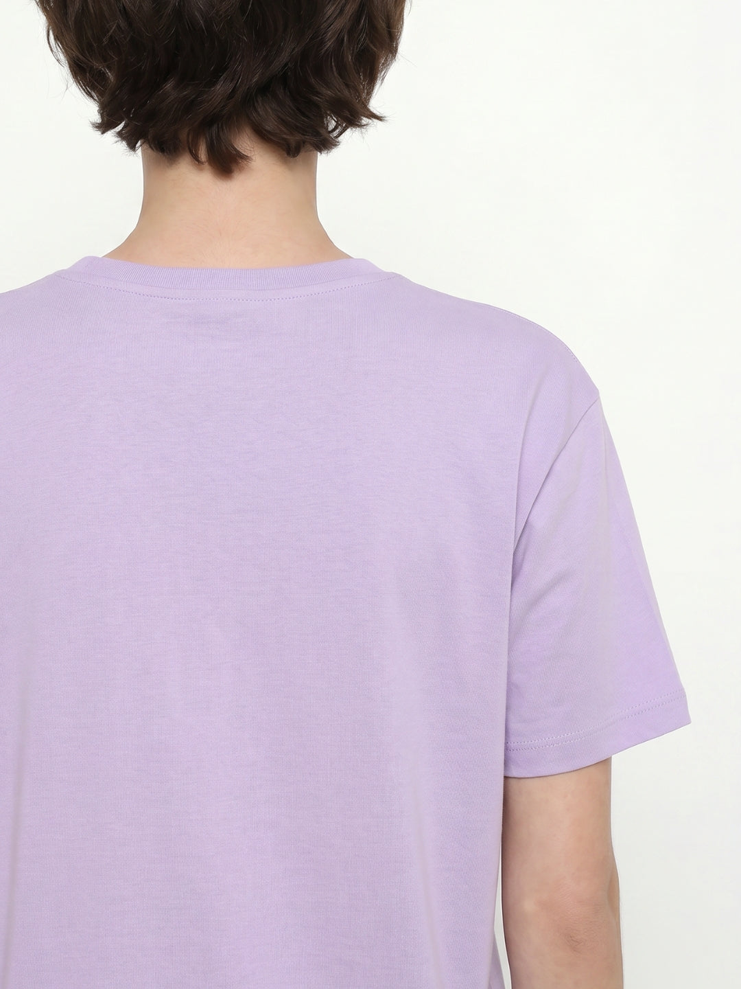 Purple Printed Cotton T-shirt
