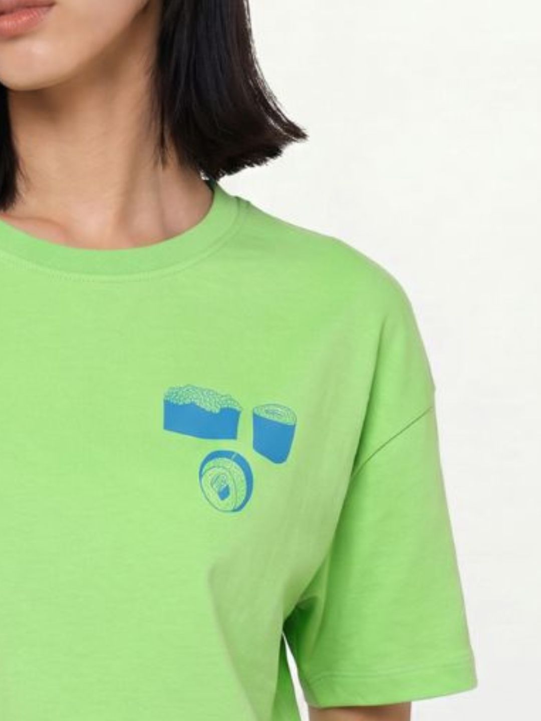 Green Printed Cotton T-shirt