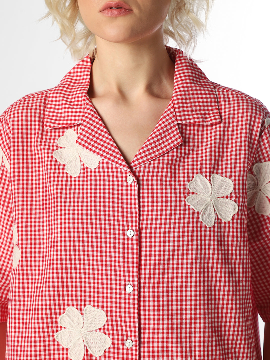 Red gingham shirt