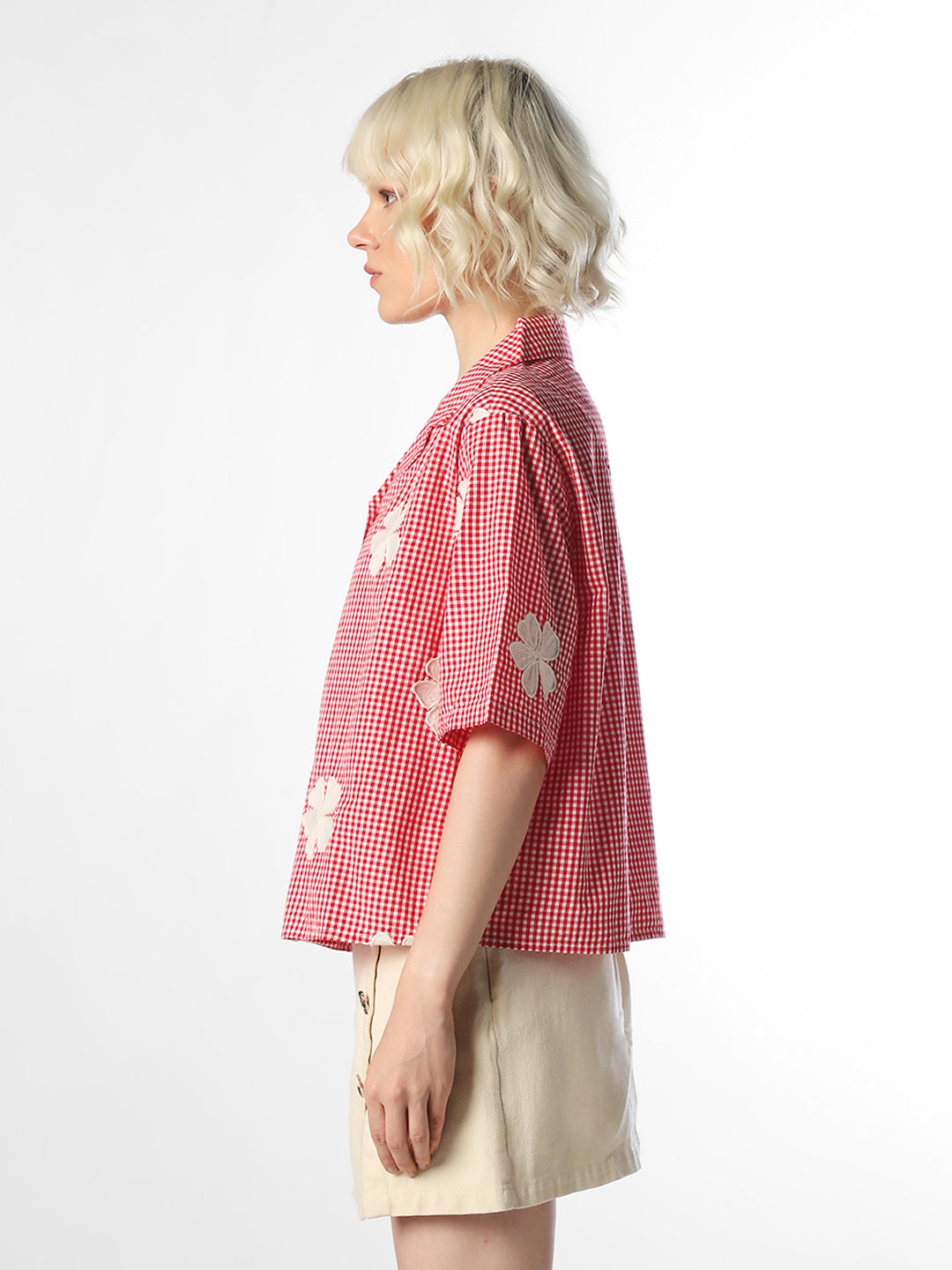 Red gingham shirt