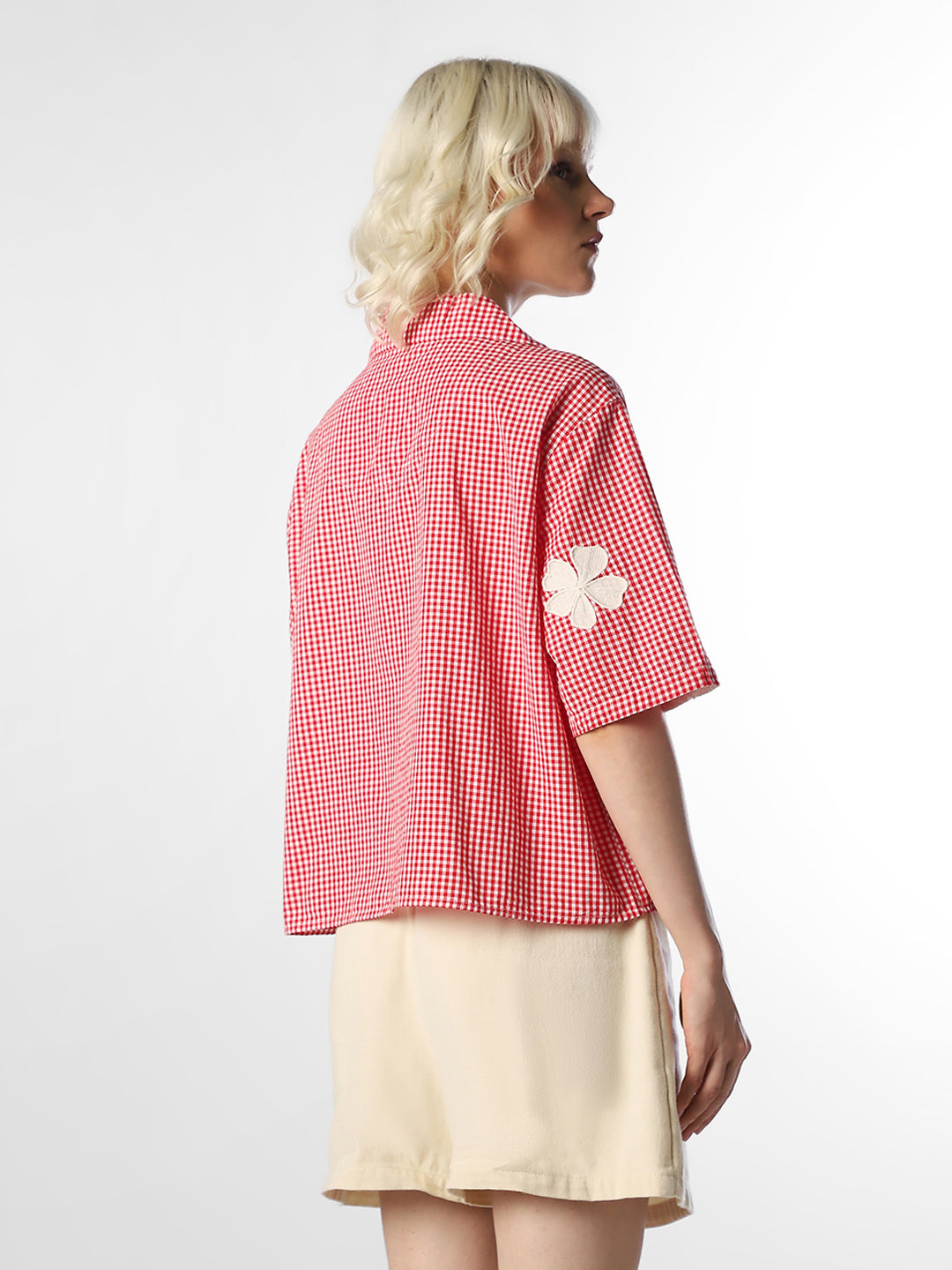 Red gingham shirt