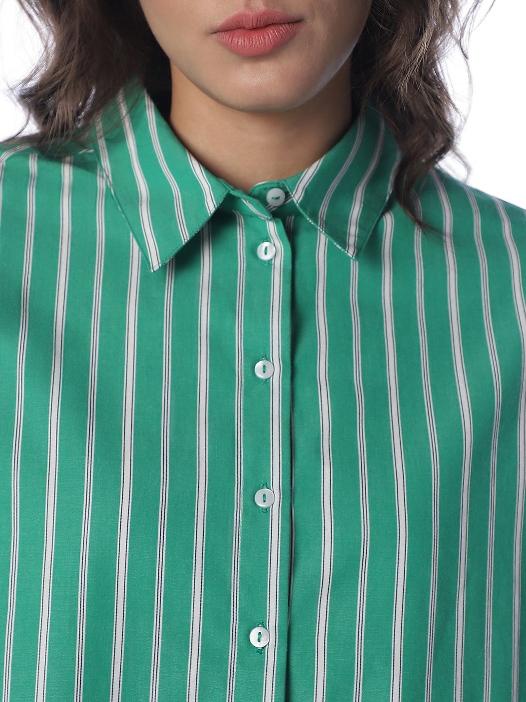 Striped Cropped Shirt