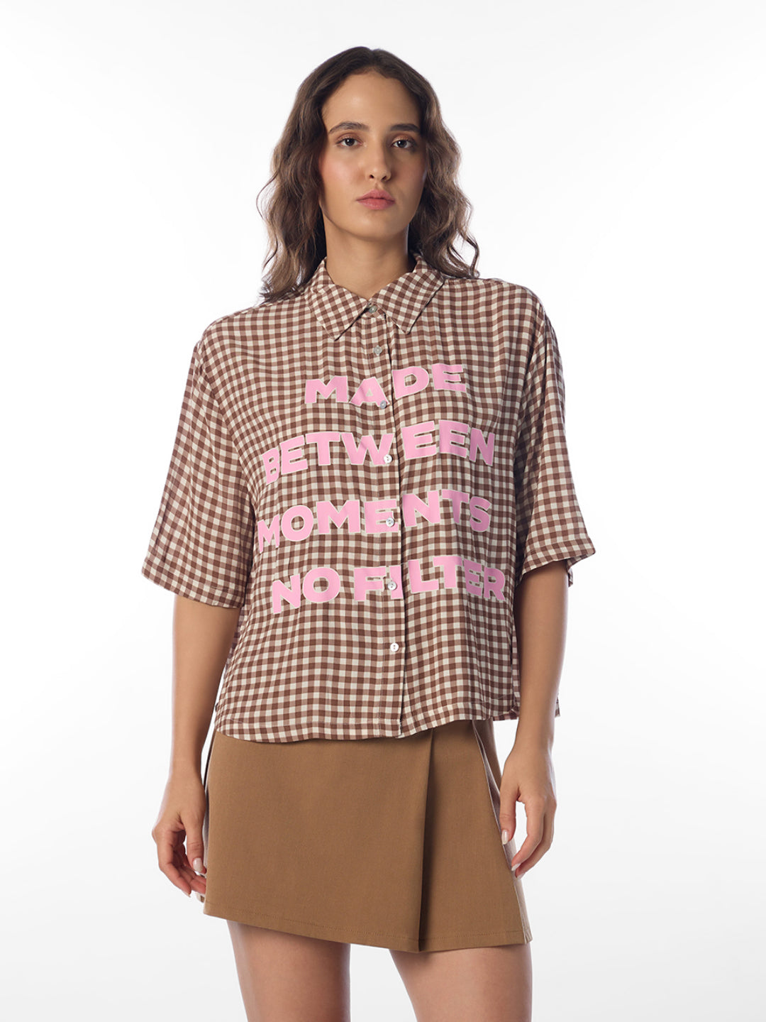 Brown Gingham check Shirt