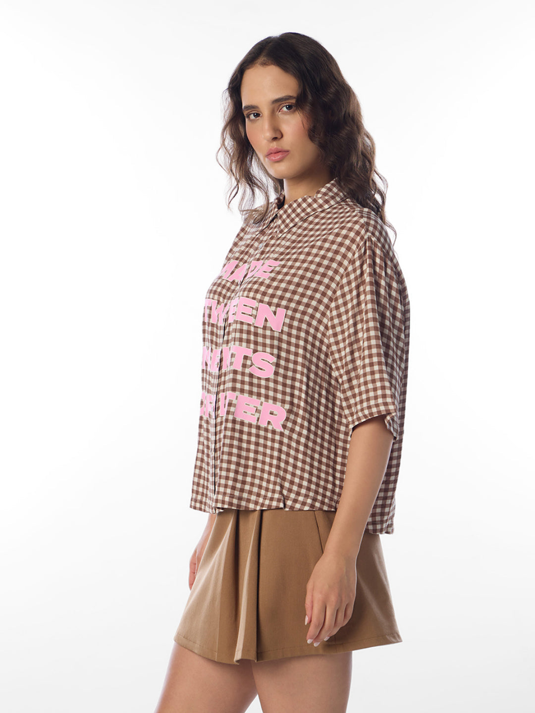 Brown Gingham check Shirt