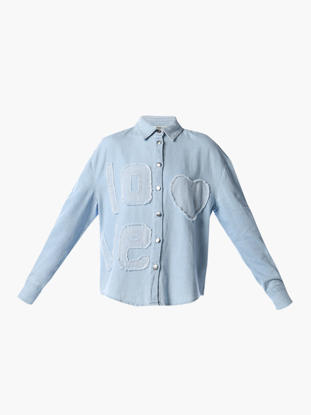 Light Blue Applique Detail Shirt