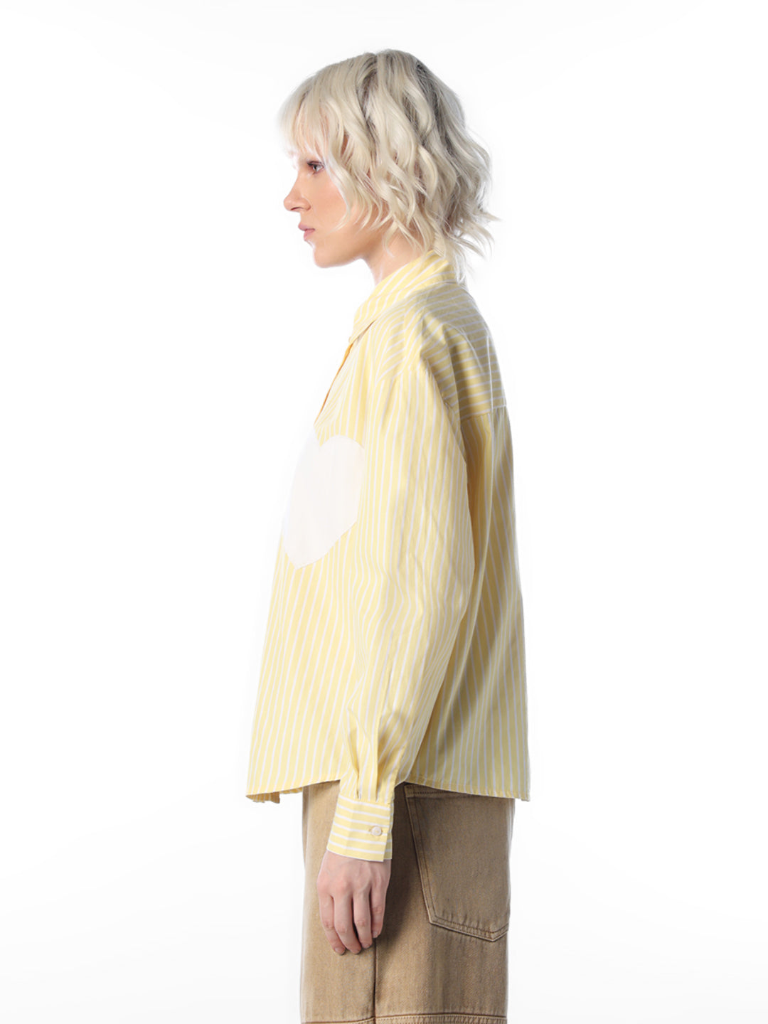 Yellow Striped Regular Fit Shirt