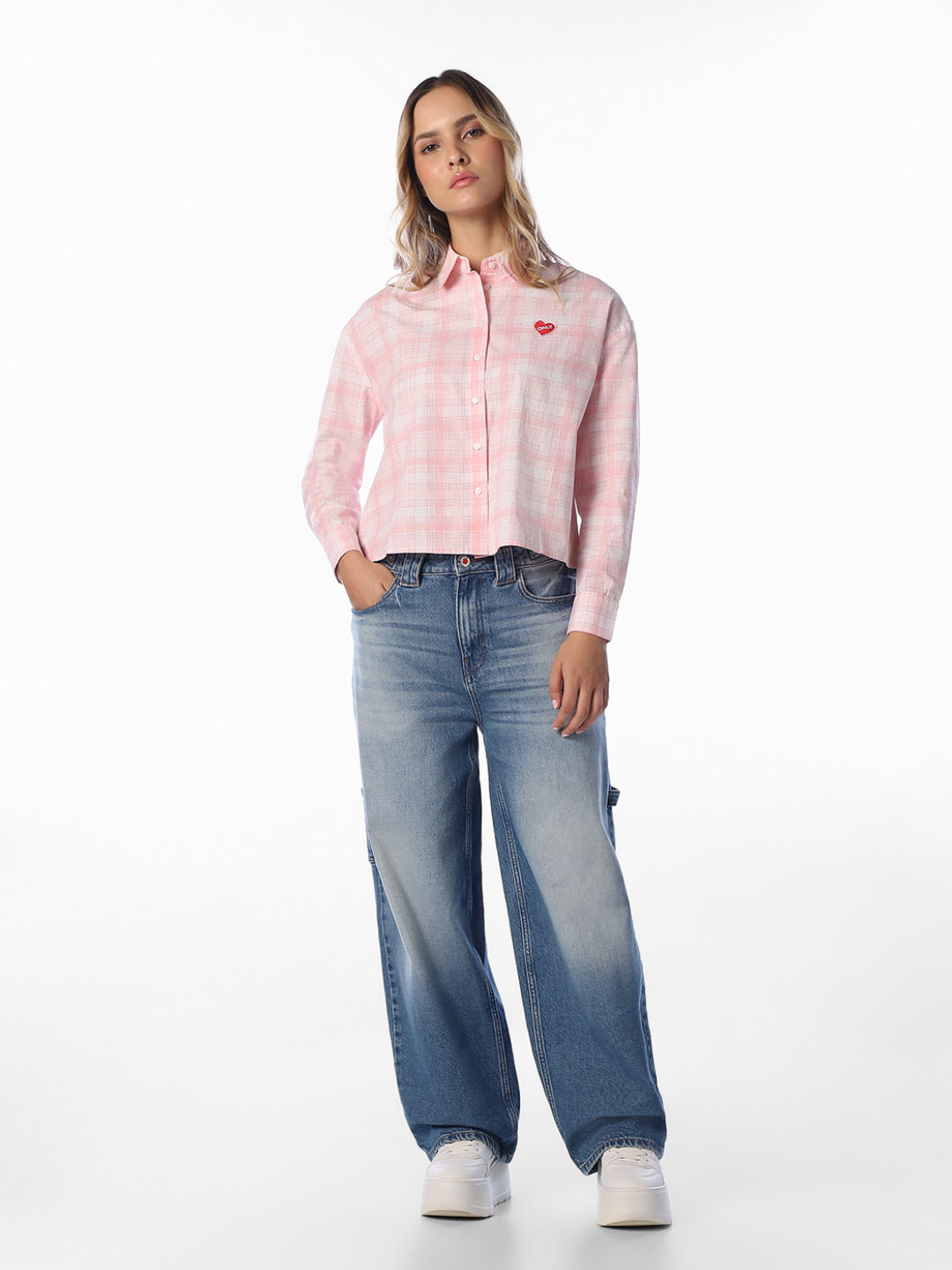 Pink Check Cotton Shirt