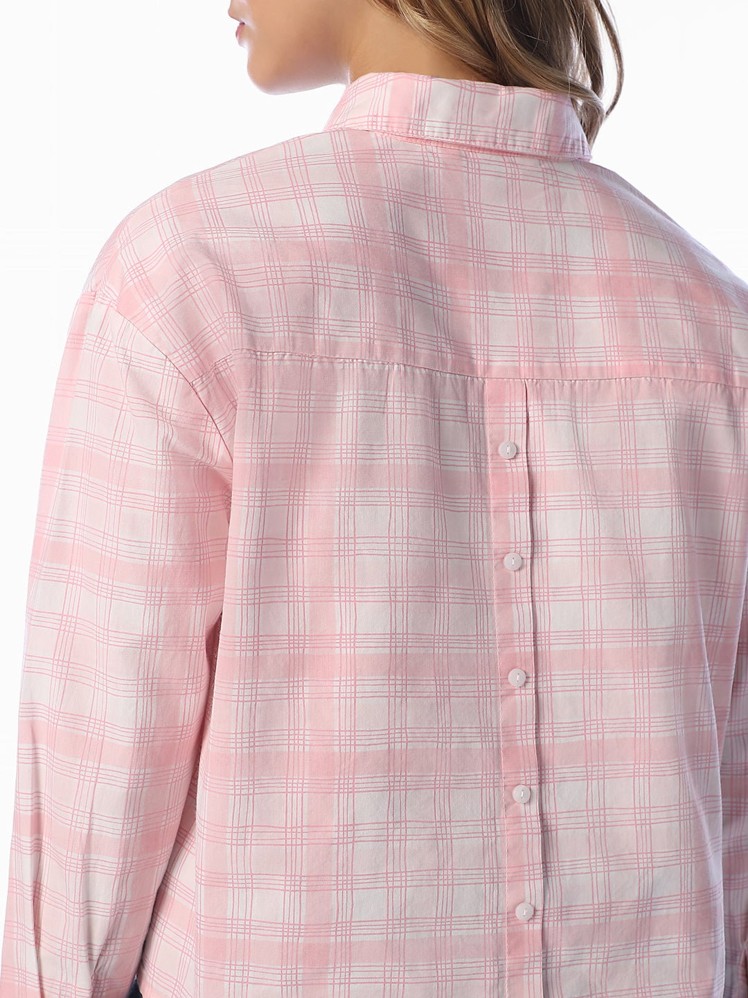 Pink Check Cotton Shirt