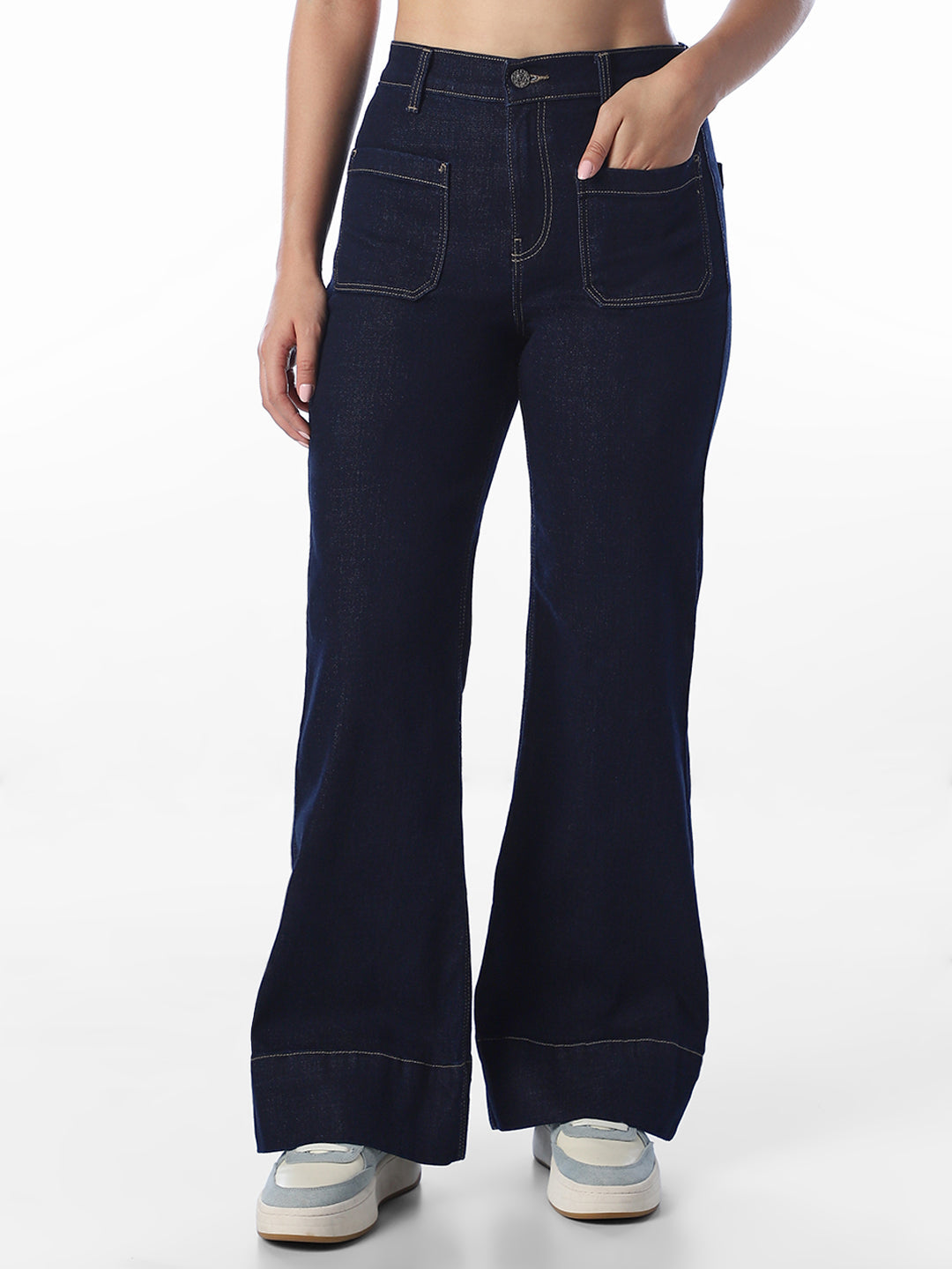 Dark Blue Flared Jeans