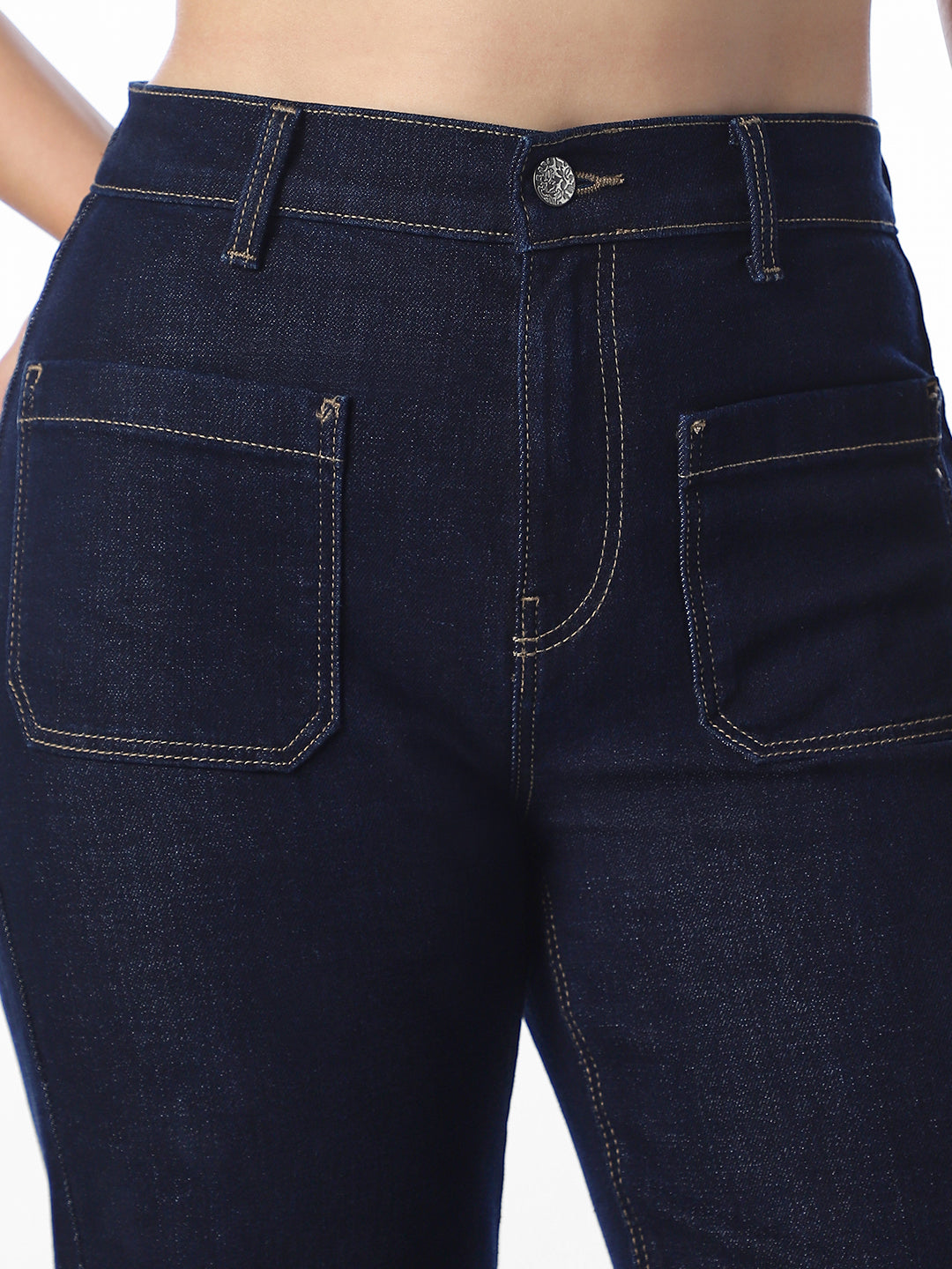Dark Blue Flared Jeans