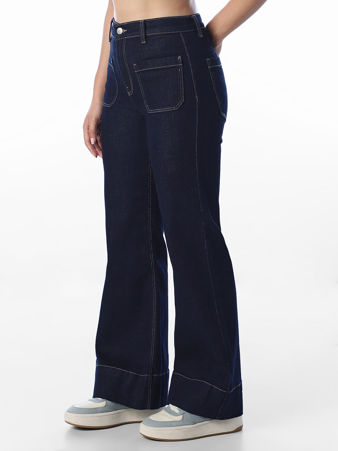 Dark Blue Flared Jeans