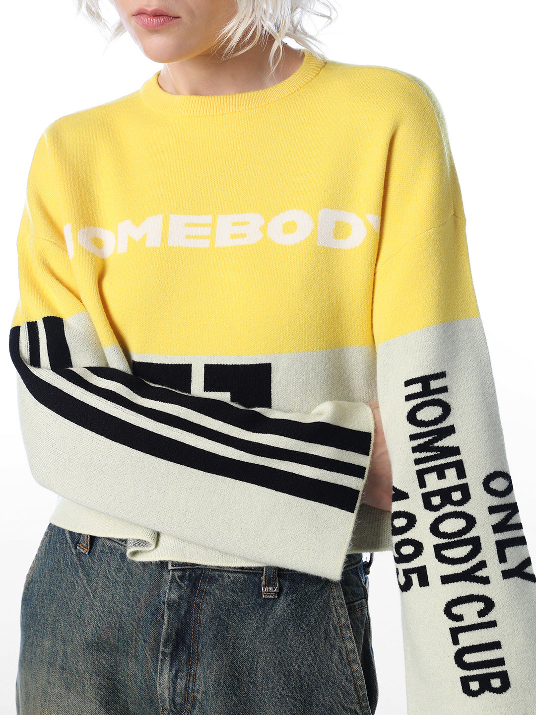 Graphic Printed Knitted Pullover