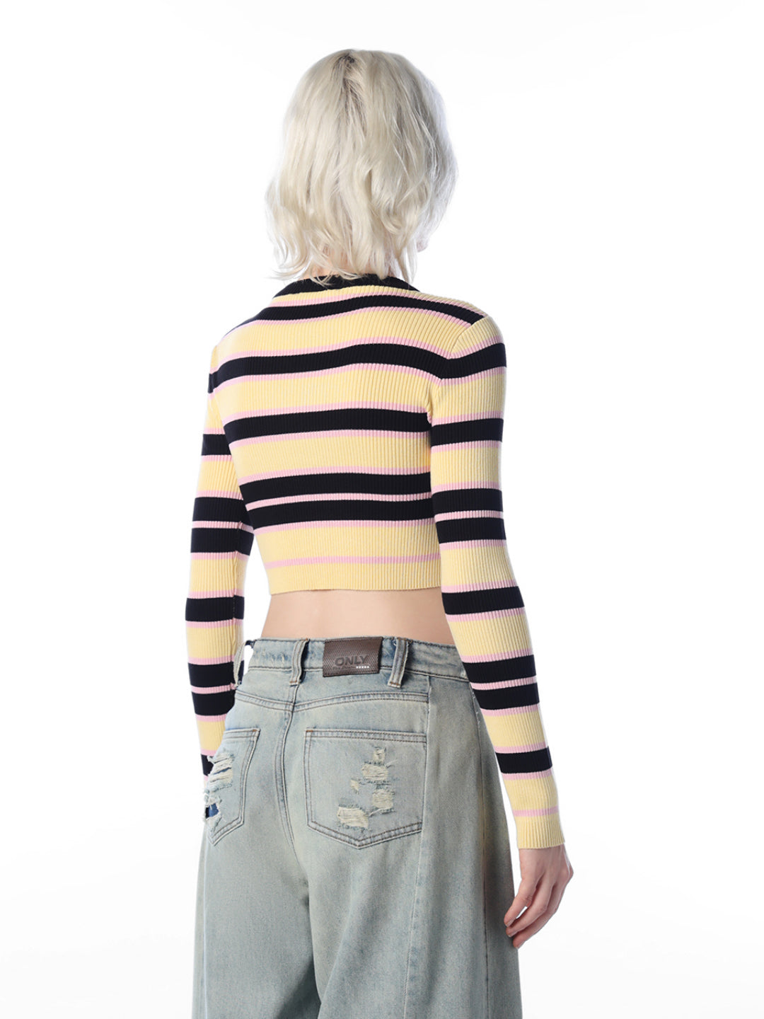 Striped Cropped Pullover