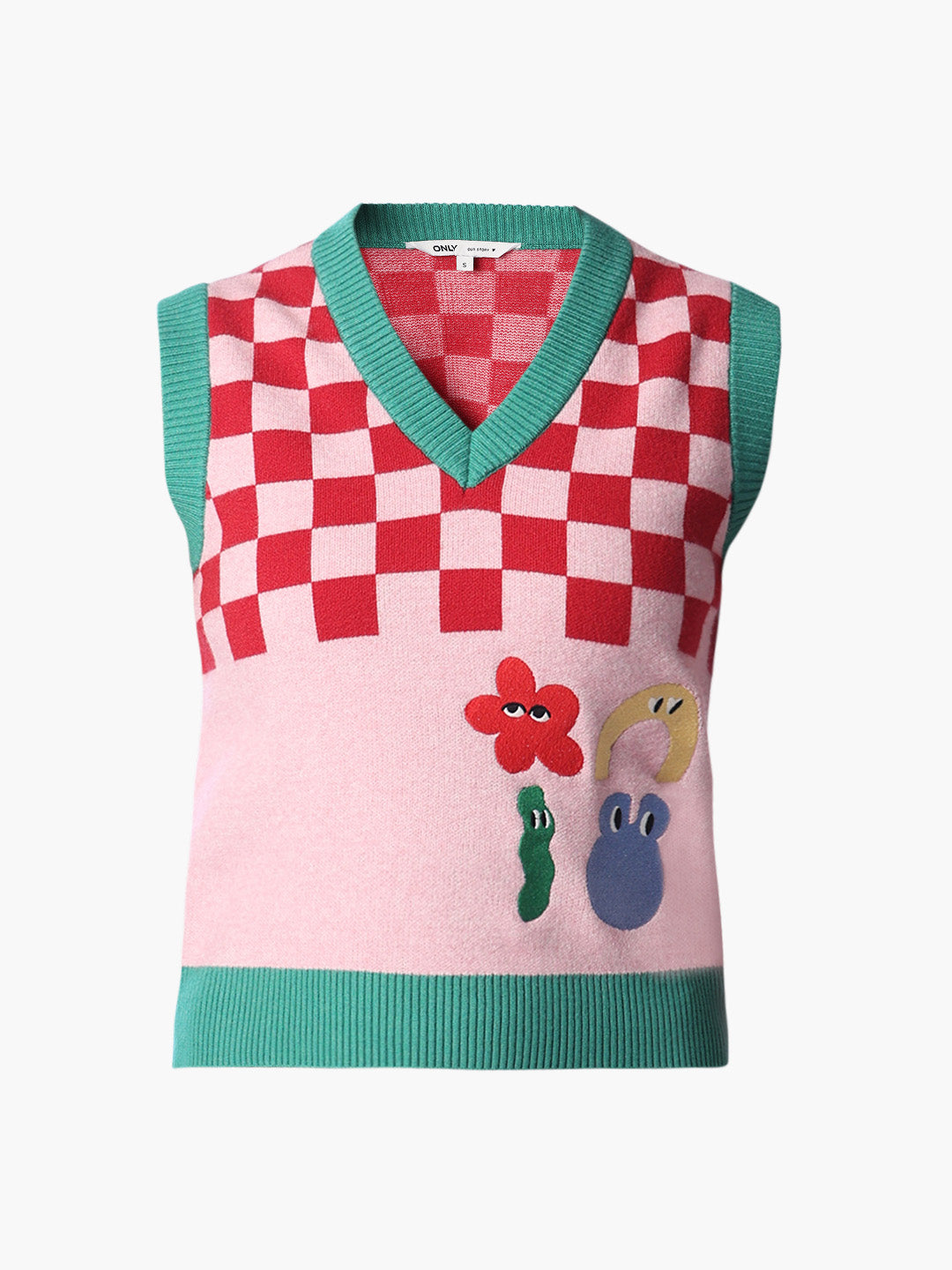 Pink Printed Knit Top