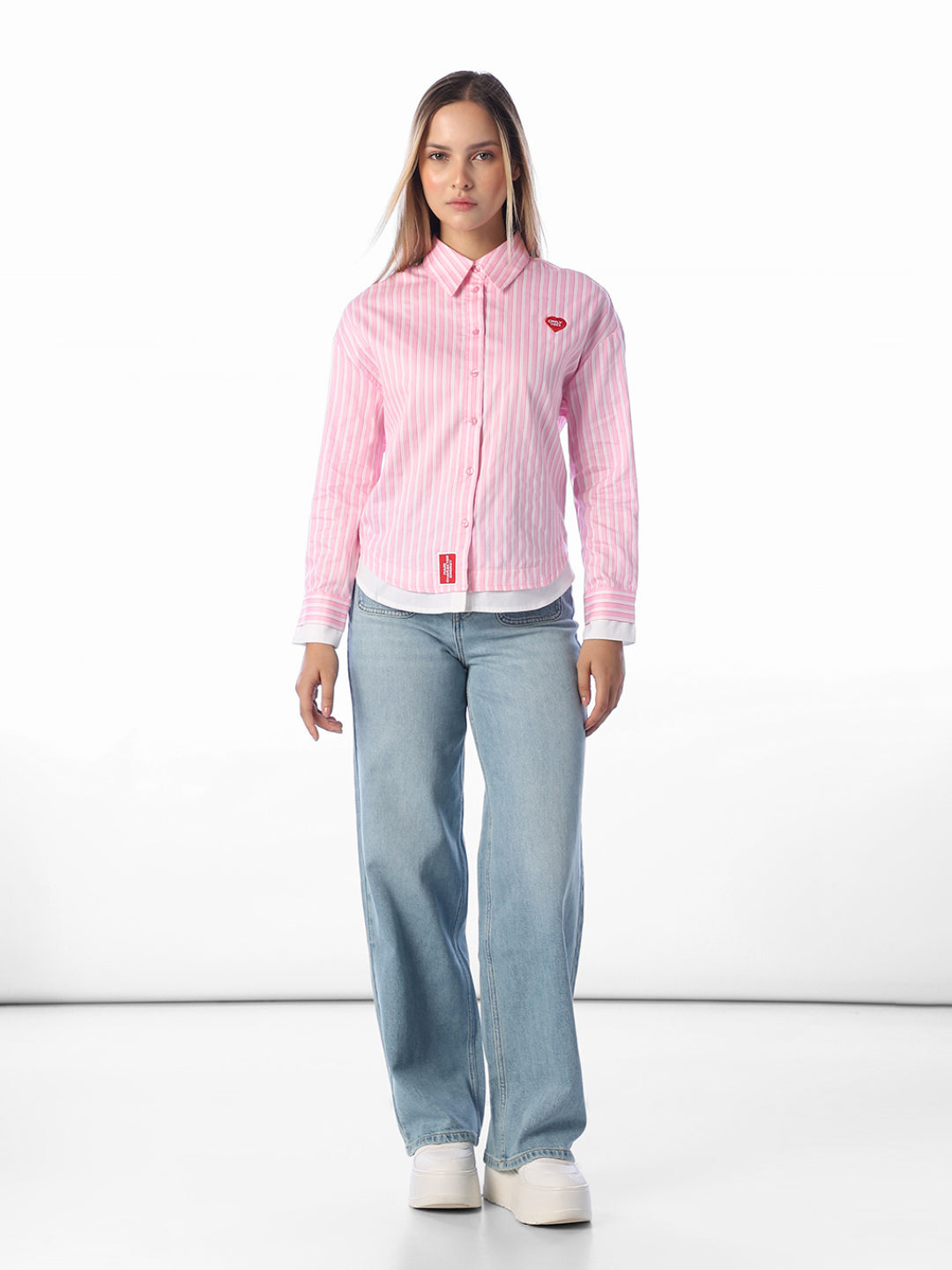 Pink Striped Cotton Shirt