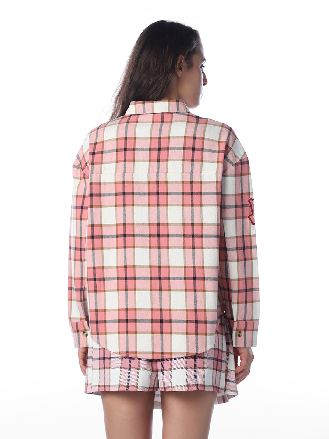 Check Badge Detail Shirt