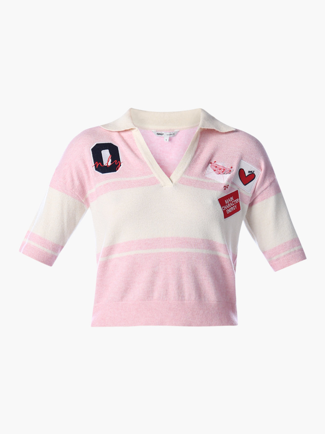Pink Colourblocked Polo