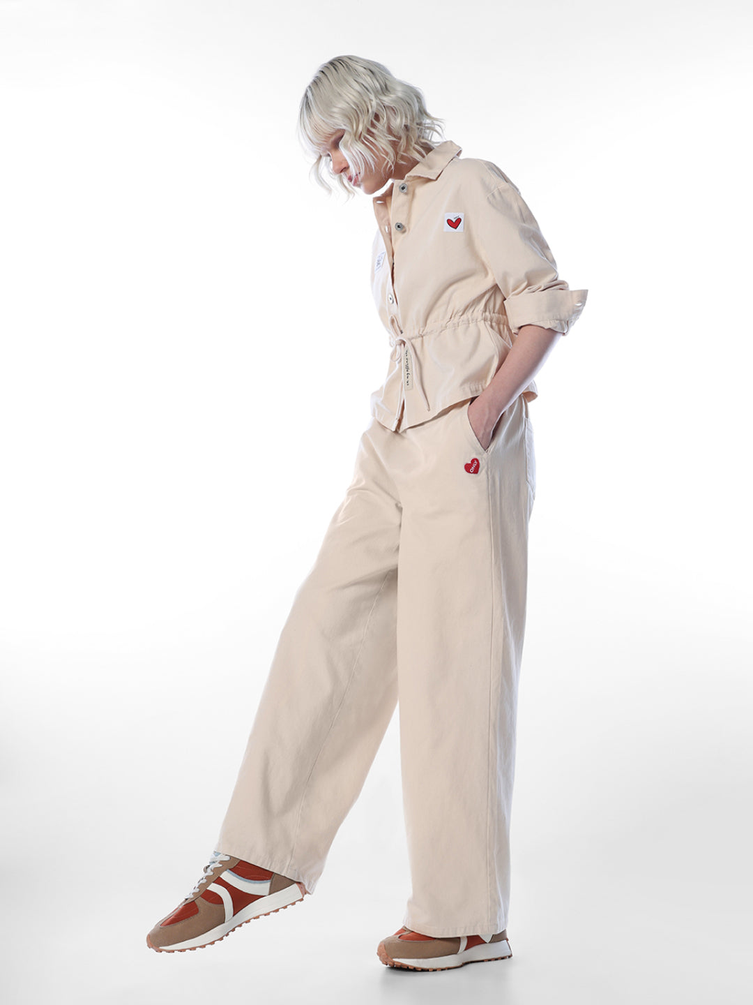 Ecru Denim Pants