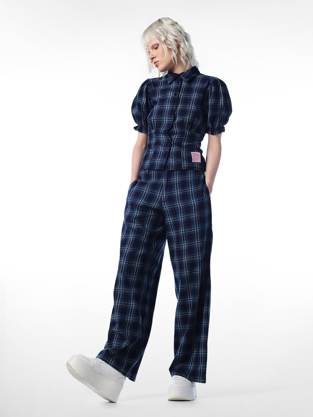 Blue Check Pants