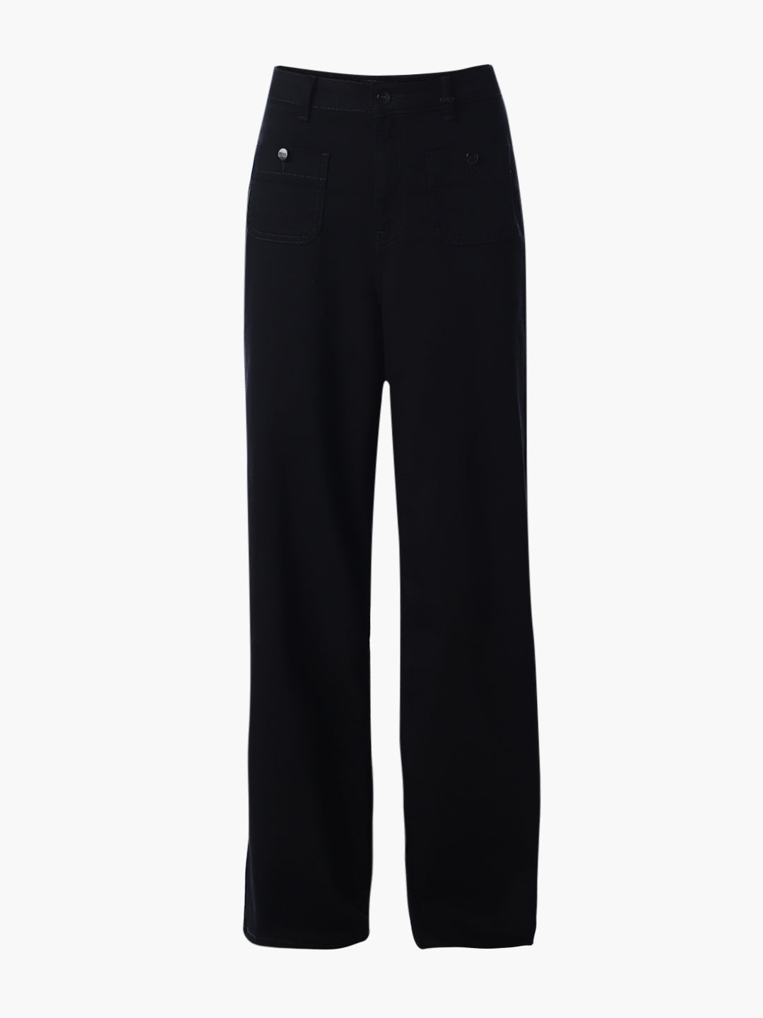 Black High Rise Wide Leg Jeans