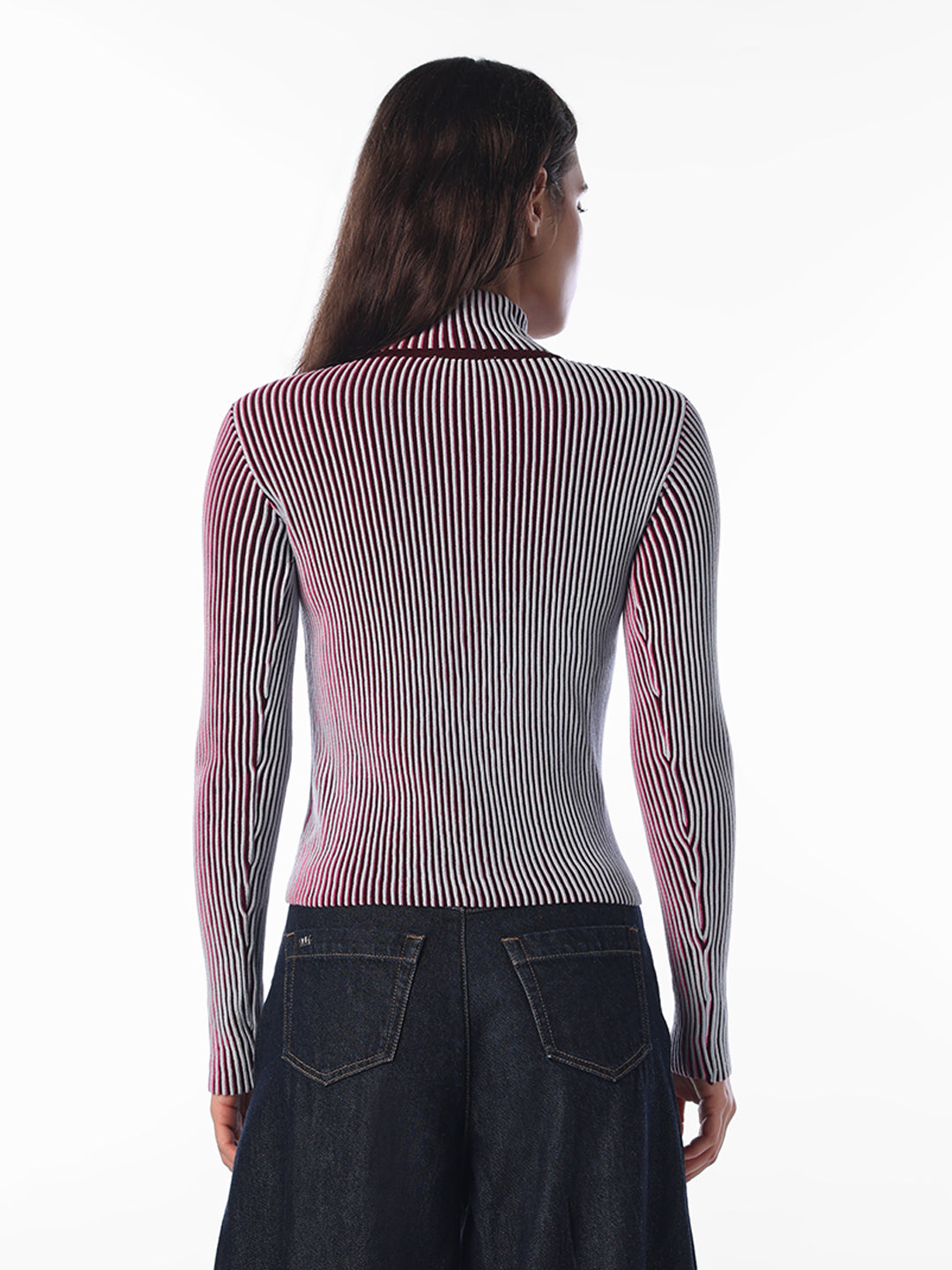 Ribbed Zip-Up Pullover