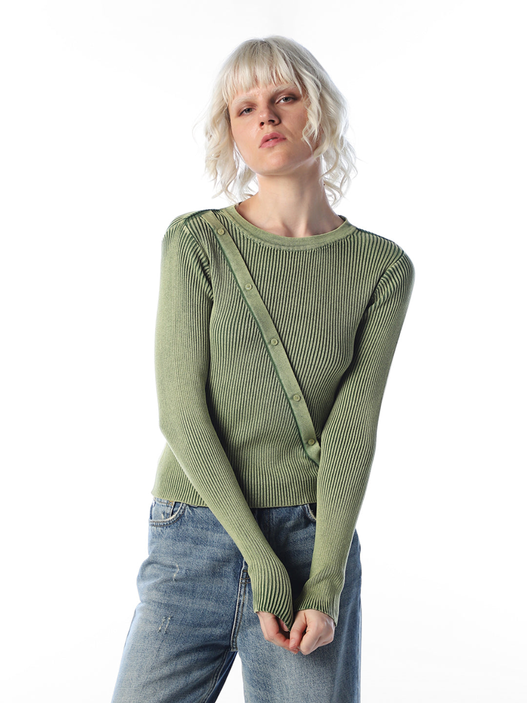 Green Cotton Pullover