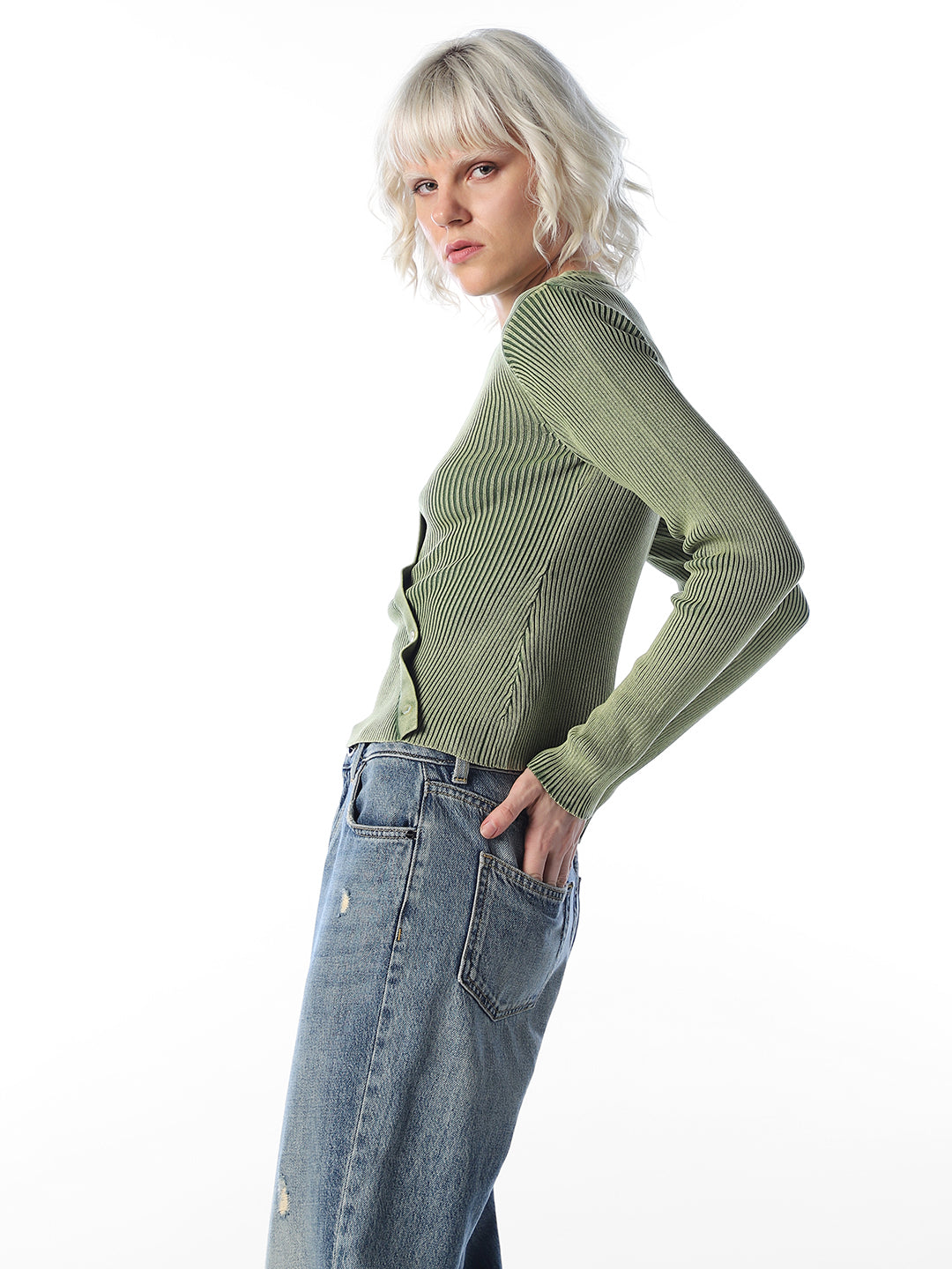 Green Cotton Pullover