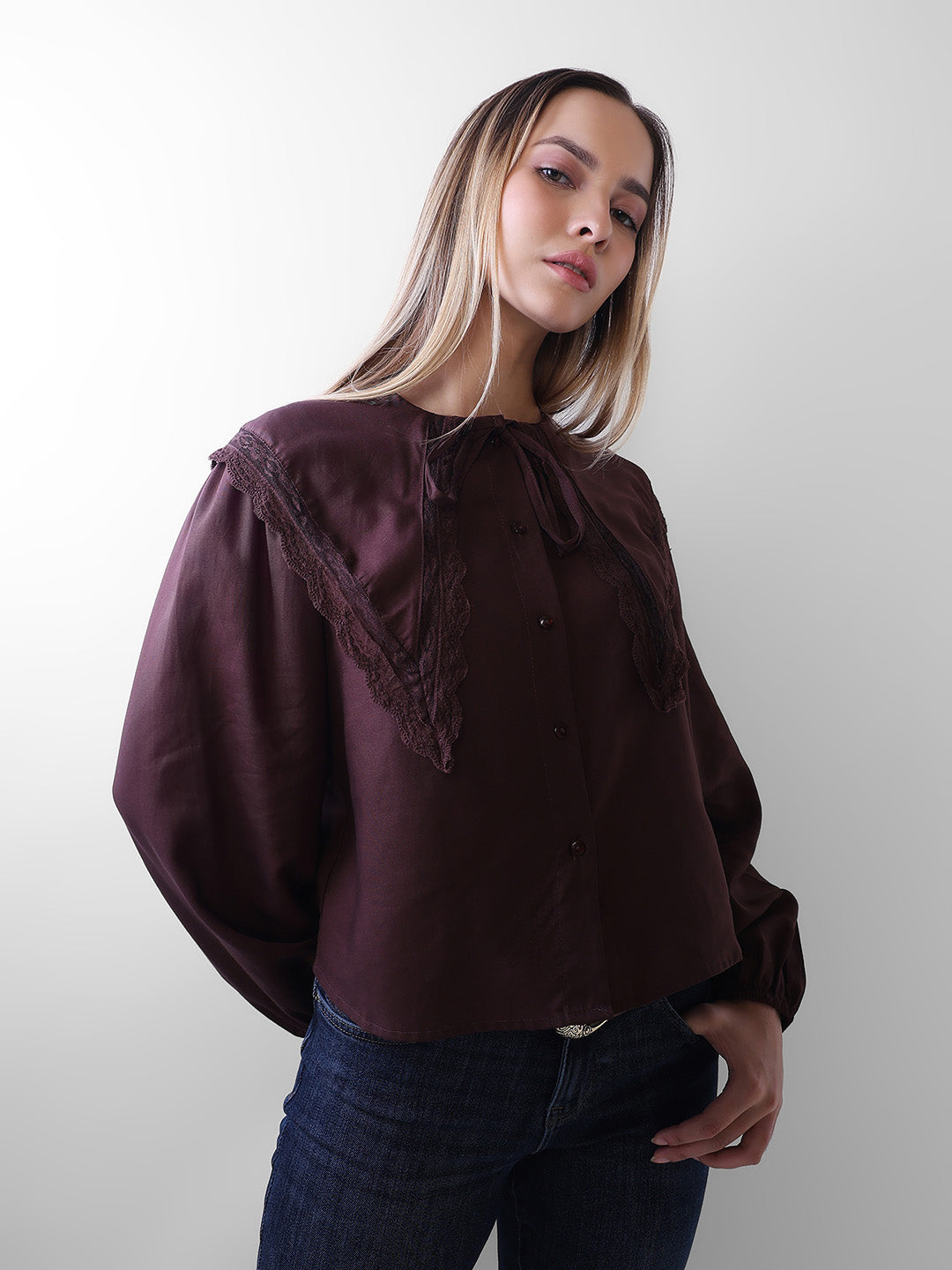 Dark Brown Cotton Top